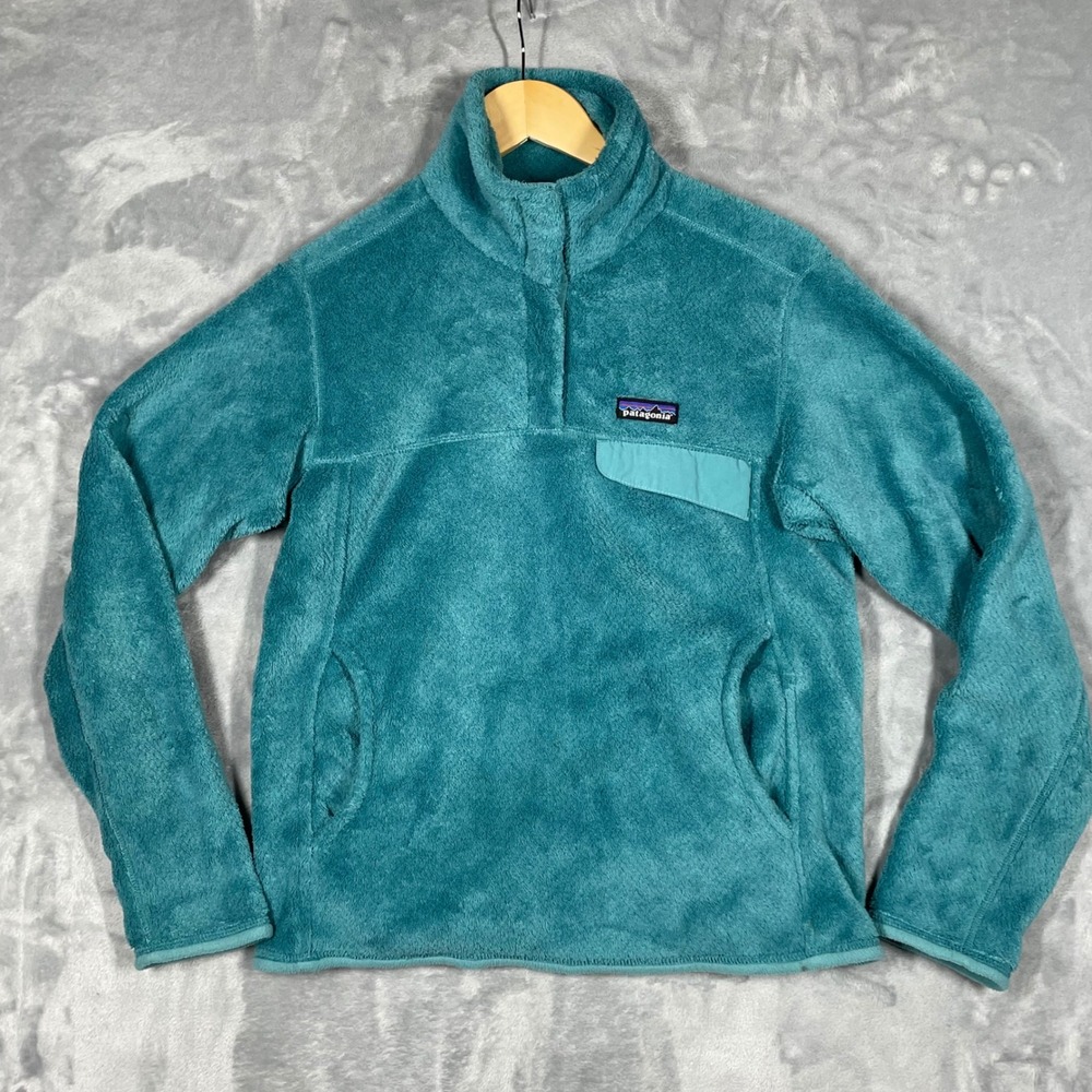 Patagonia Re-Tool Snap-T Fleece Pullover Teal Blue 25442 Womens Medium